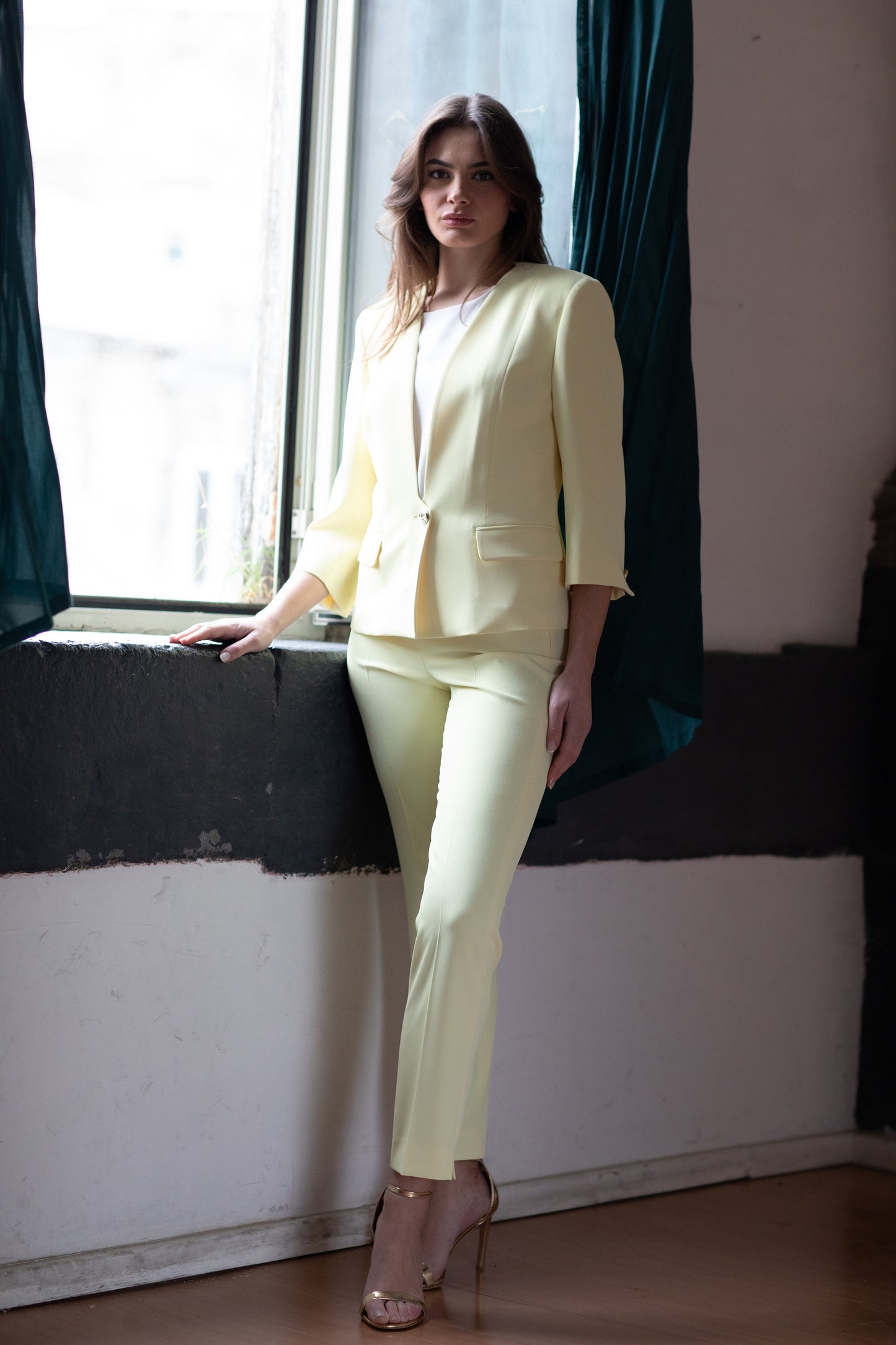 Giacca Senza Collo Mimosa