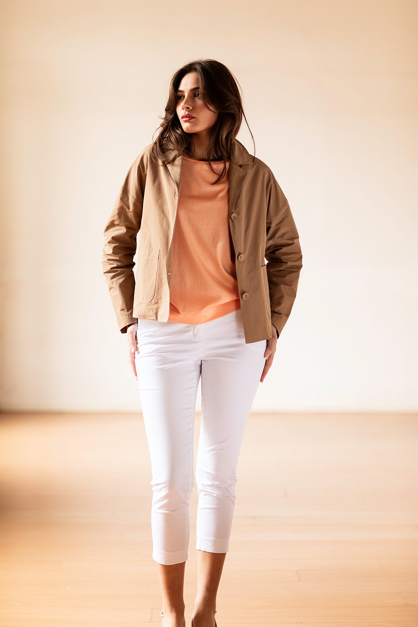 Red Technical Fabric Jacket