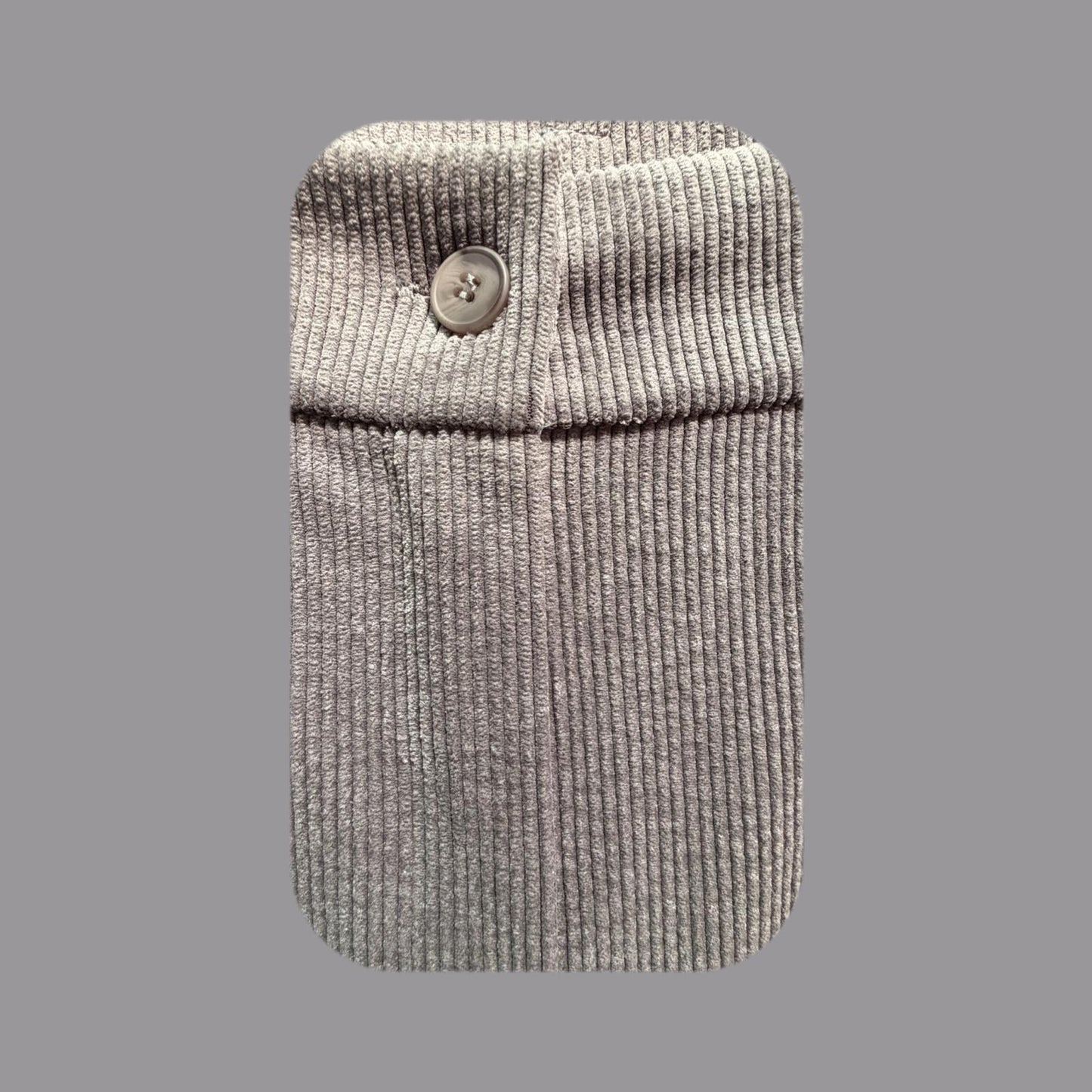 Taubengraue Cordhose mit weitem Bein