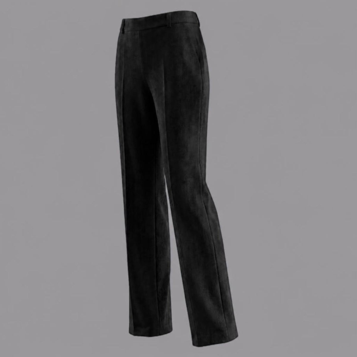 Pantaloni Gamba Larga in Velluto Resca Nero