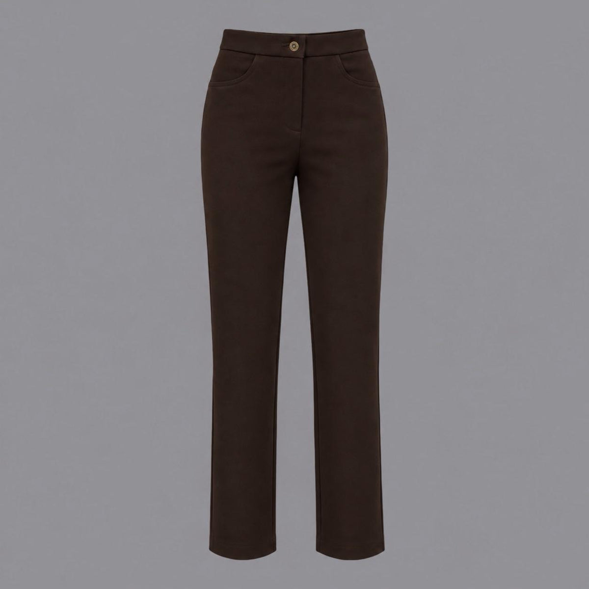 Ponte Roma Jeans-Pocket Trousers Dark Brown