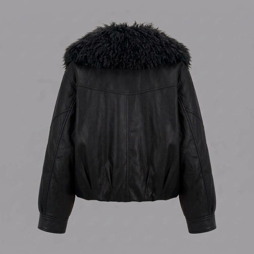 Giacca In Ecopelle Nero