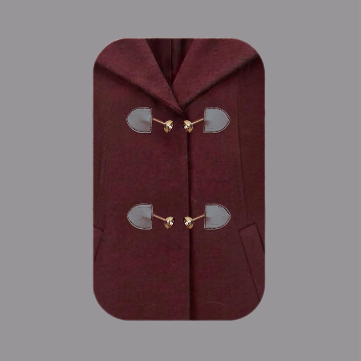 Giaccone con Alamari Bordeaux