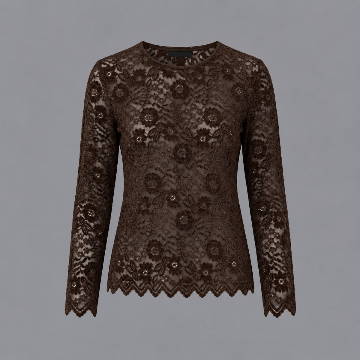 Maglia in Pizzo Cioccolato