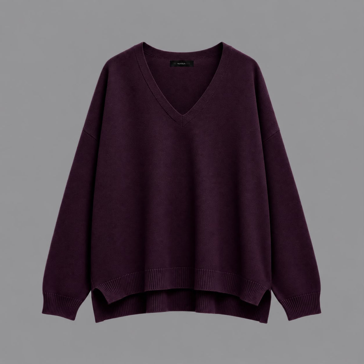 Maglia Scollo a V Melanzana