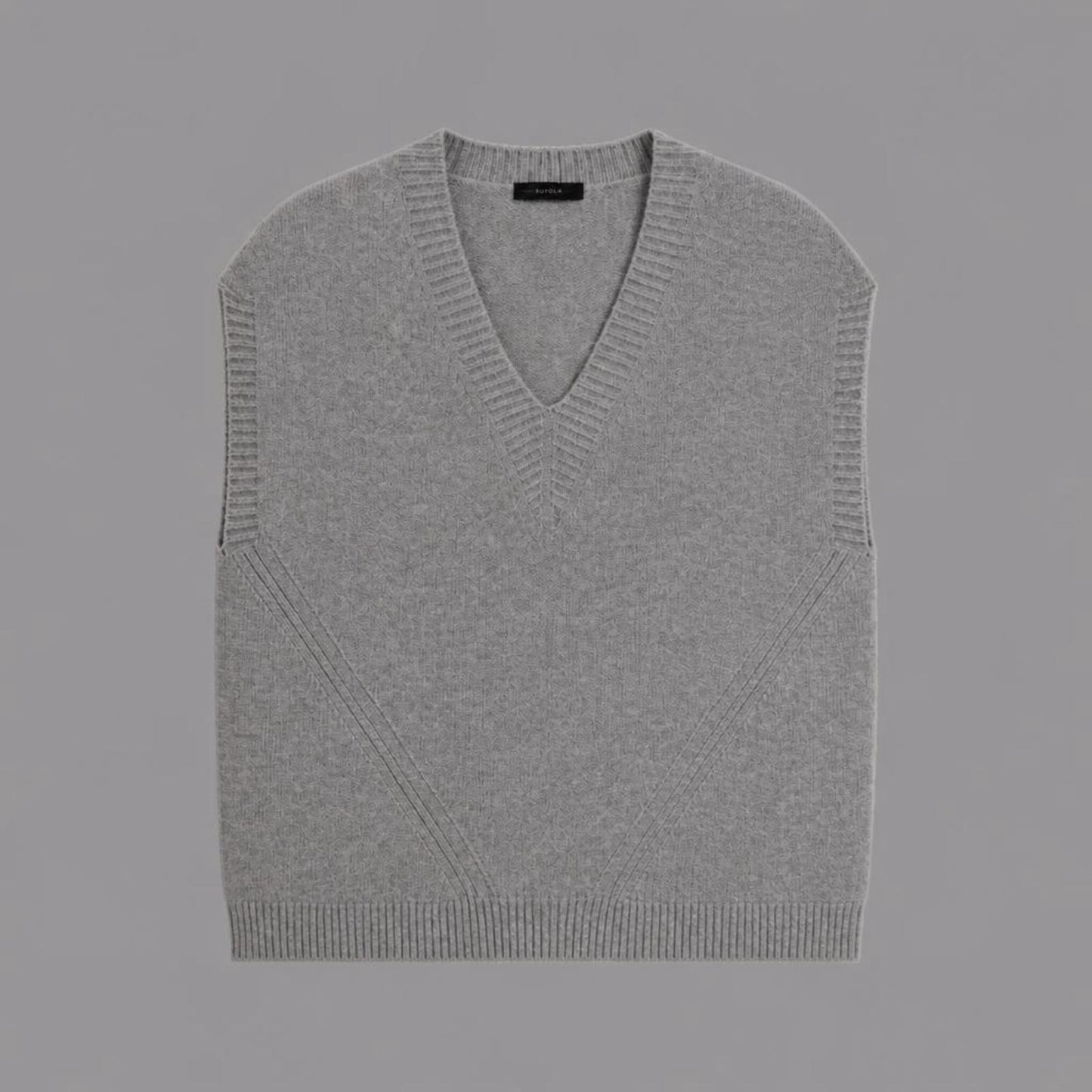 Gilet Scollo a V Grigio
