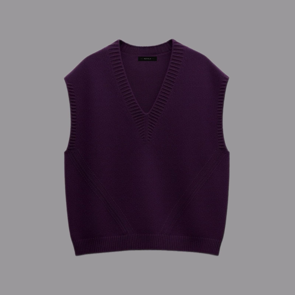Gilet Scollo a V Melanzana