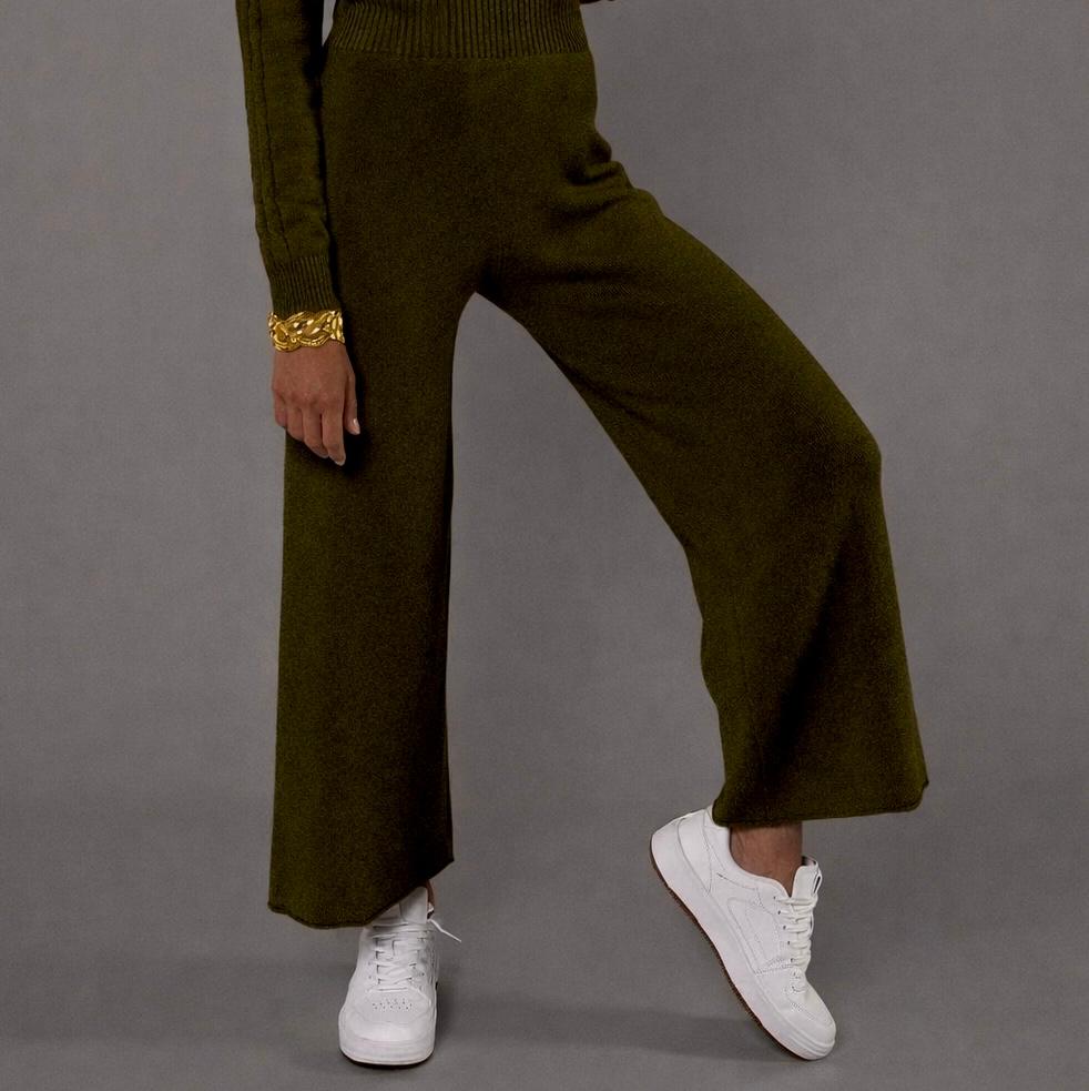 Pantaloni in Maglia Verde Militare