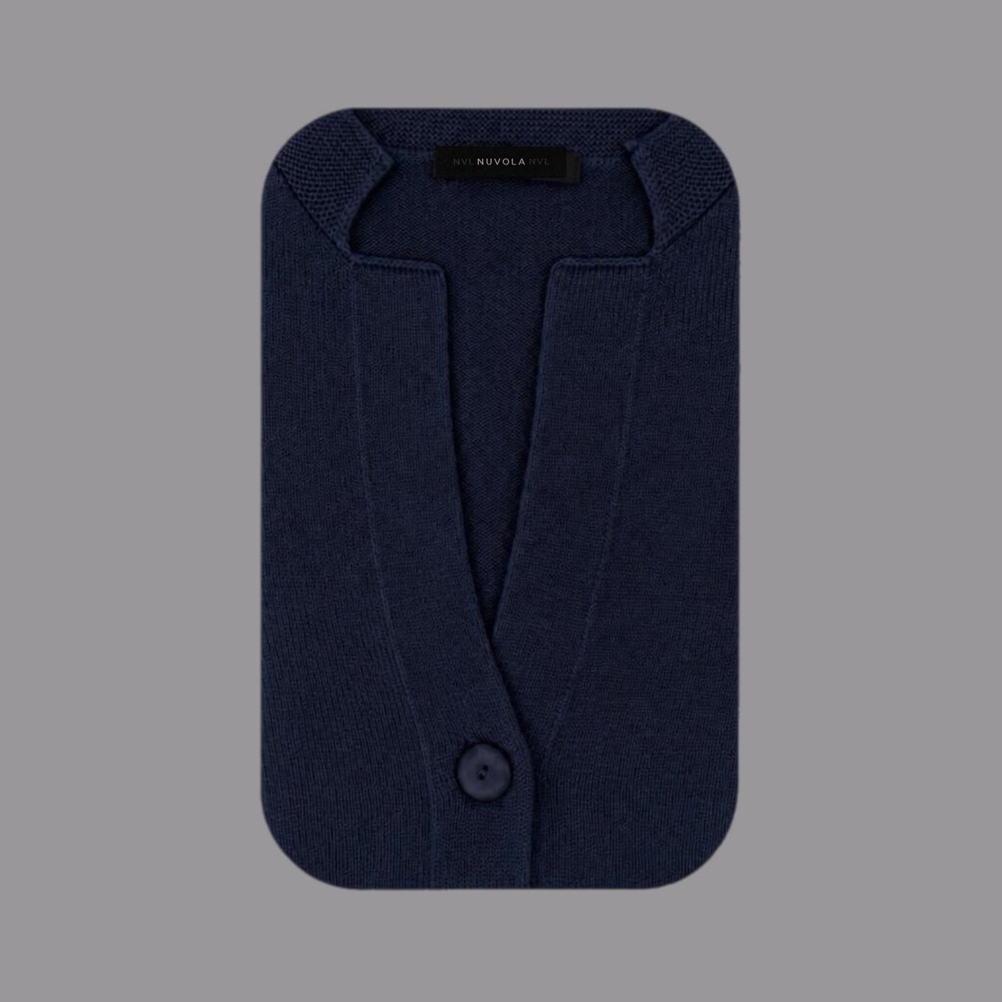 Giacca in Lana con Tasche Blu