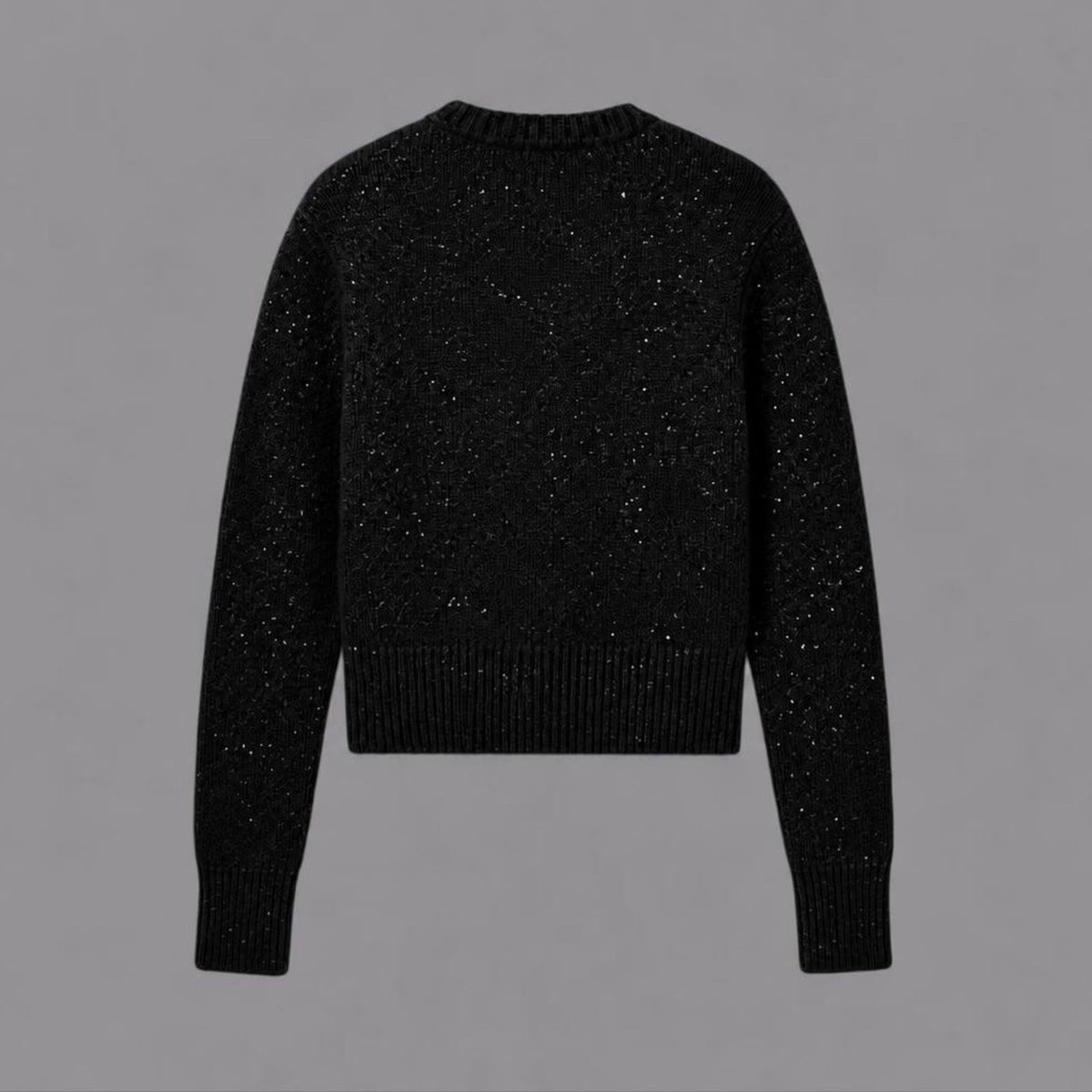 Cardigan in Mohair con Paillettes Nero