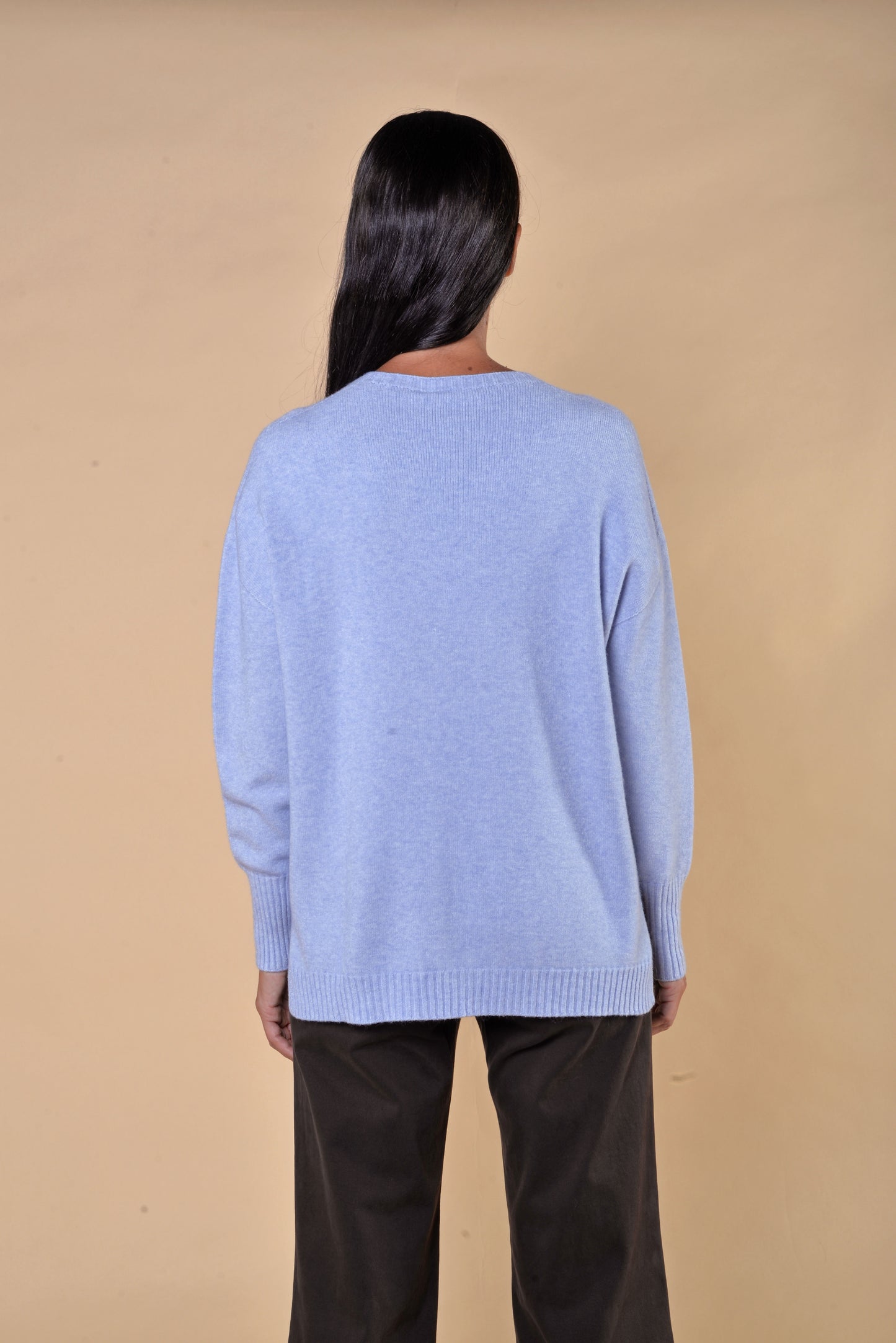 Maglia Girocollo Con Tasche Nuvola