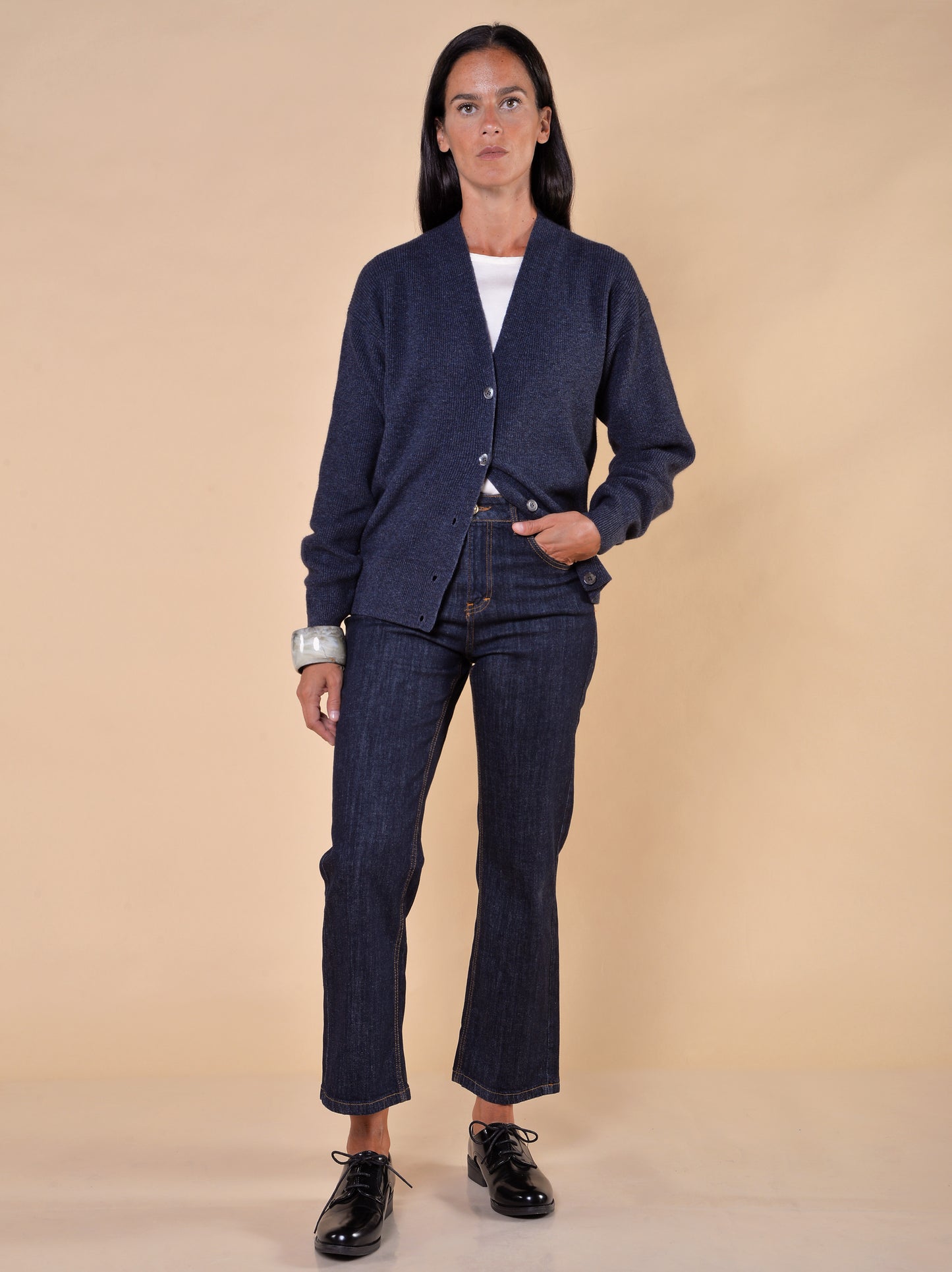 Jeans Gamba Dritta Blu Denim