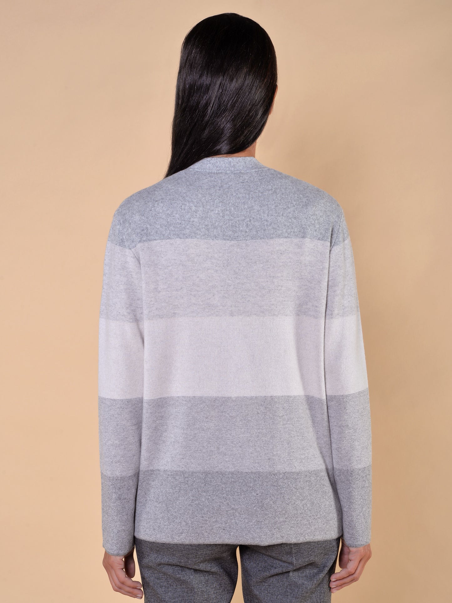 Cardigan in Lana Grigio Degrade'