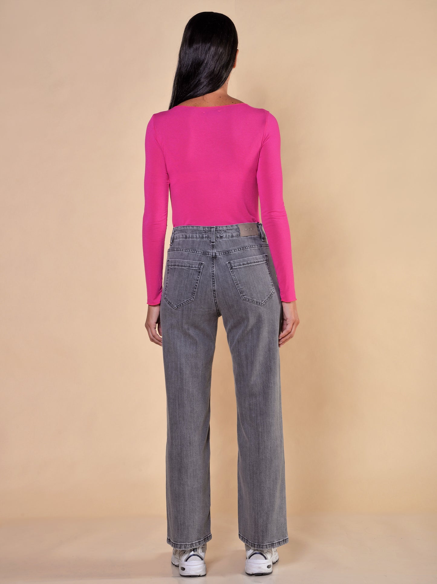 Jeans Gamba Dritta Grigio