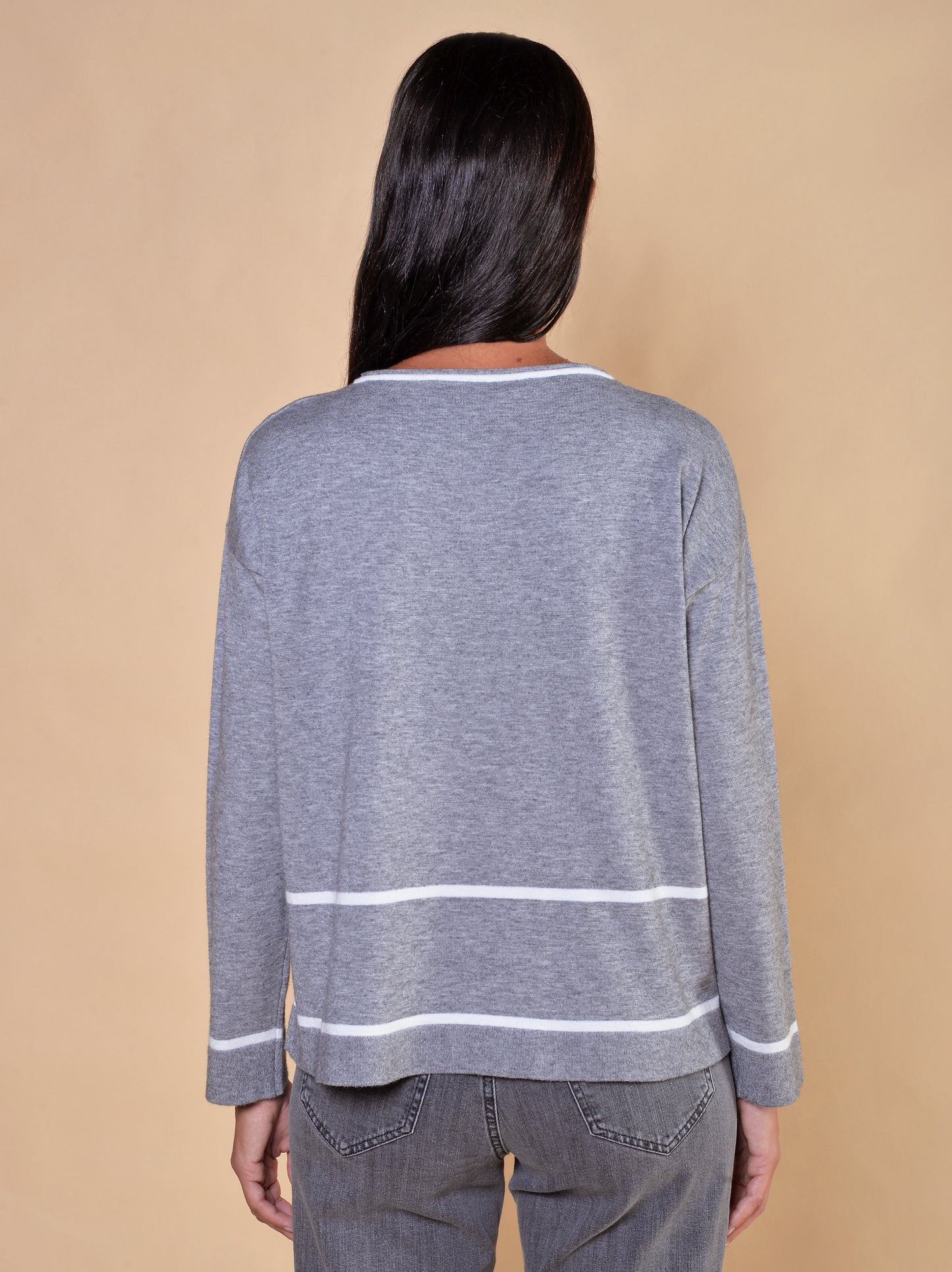 Maglia con Righe e con Tasche