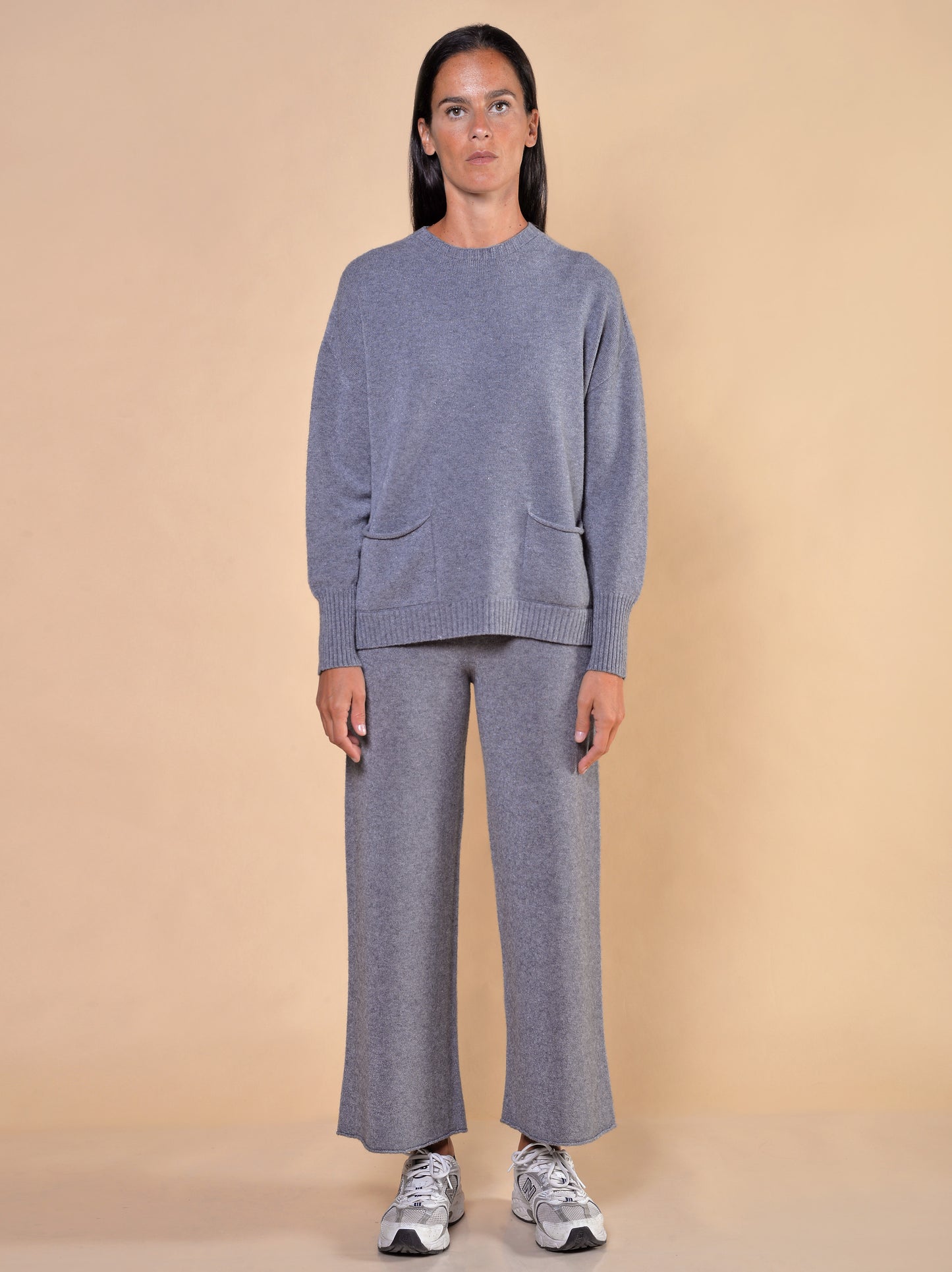 Pantaloni in Maglia Grigi