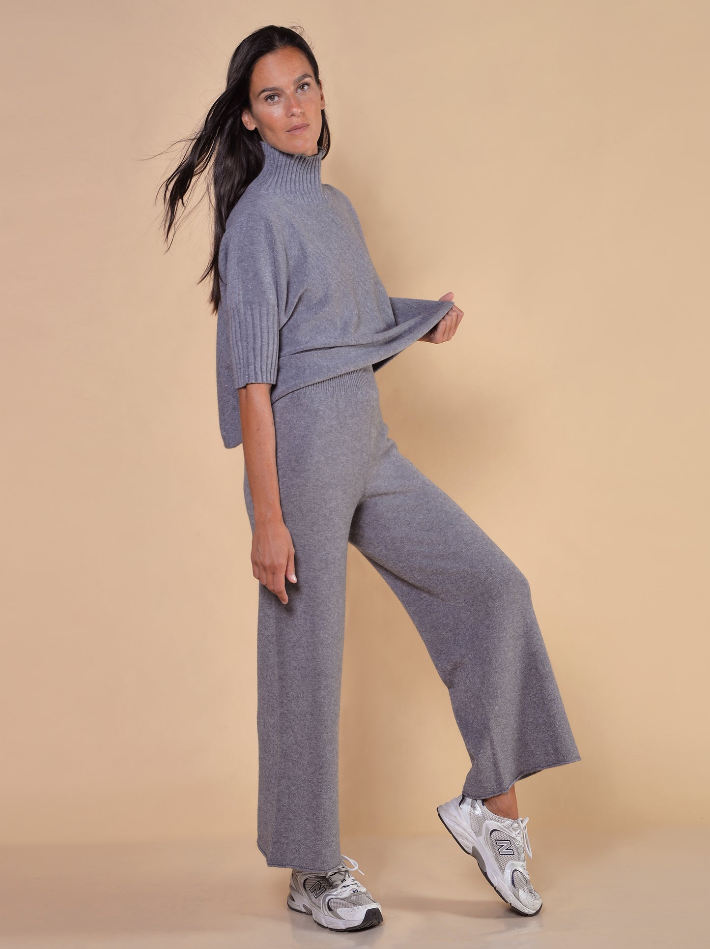 Pantaloni in Maglia Grigi