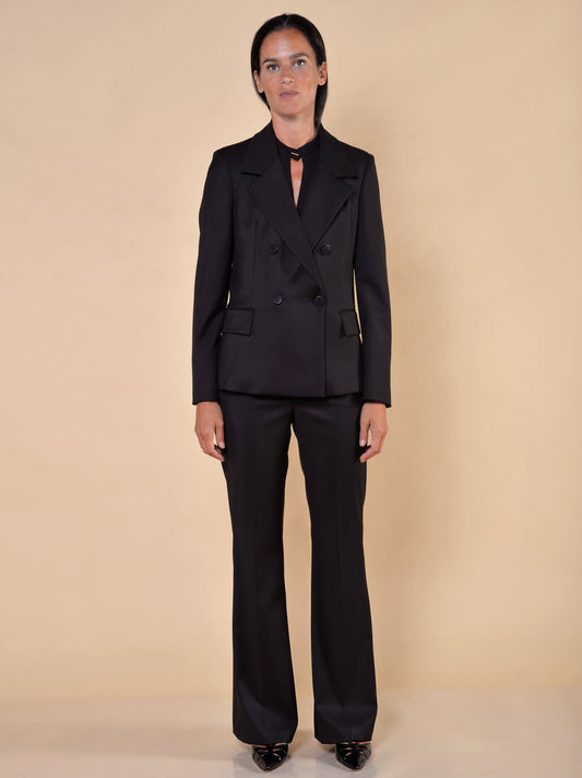 Black Double-Breasted Jacket
