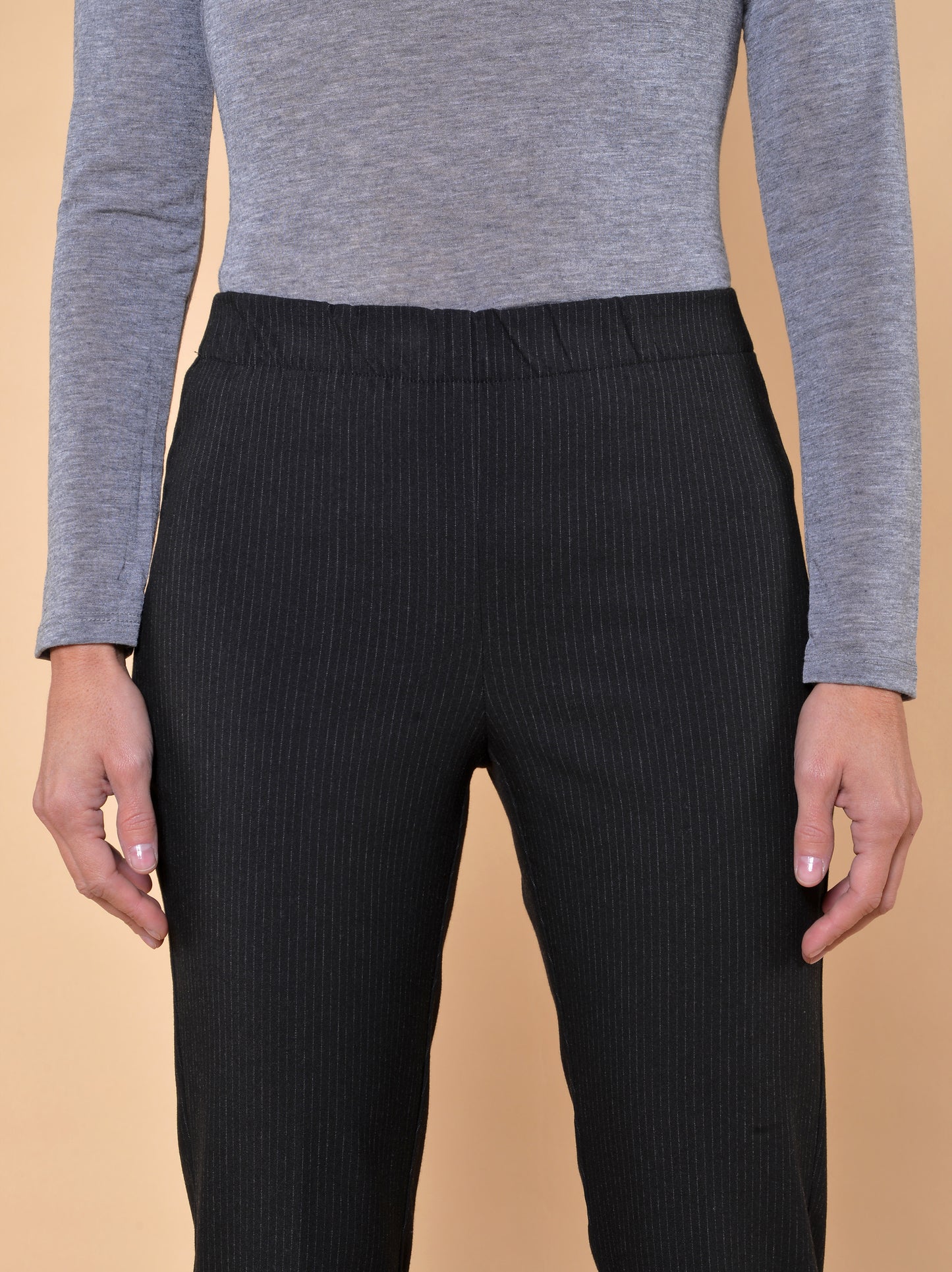 Leggings Bistretch Gessato Nero