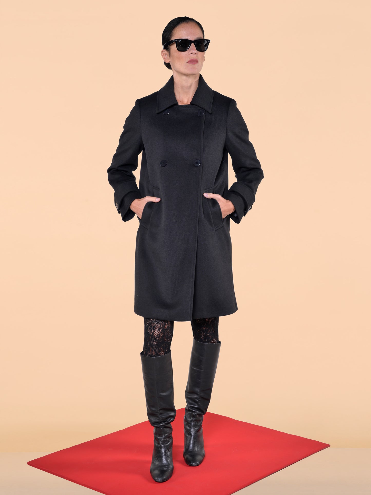 Cappotto Doppiopetto Nero