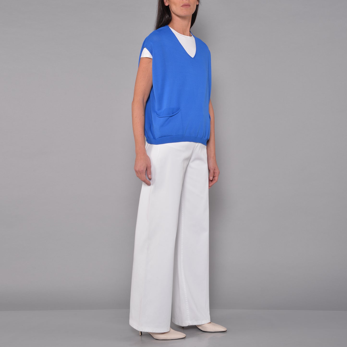 Gilet in Viscosa Elasticizzata Bluette