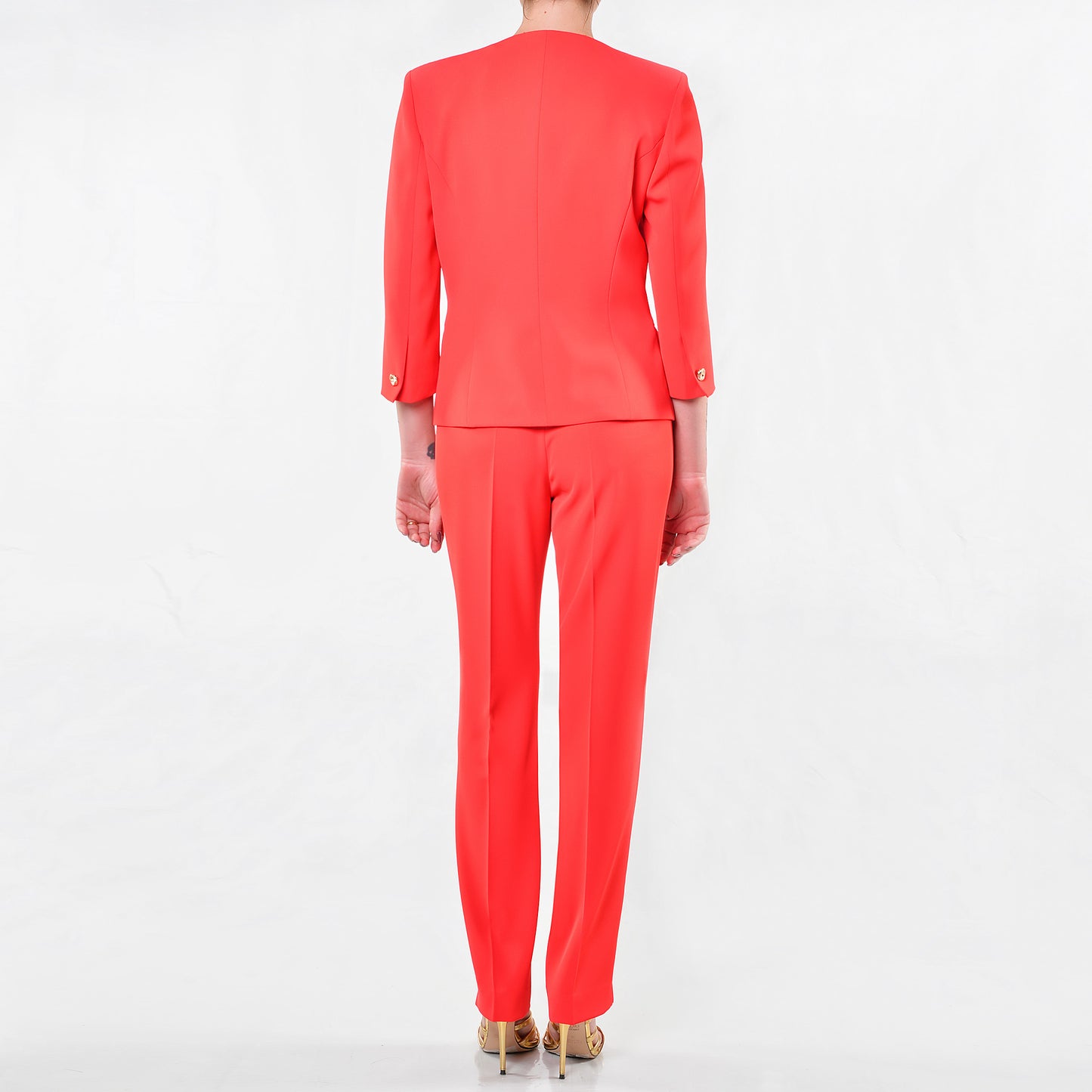 Pantaloni Zip Laterale Corallo