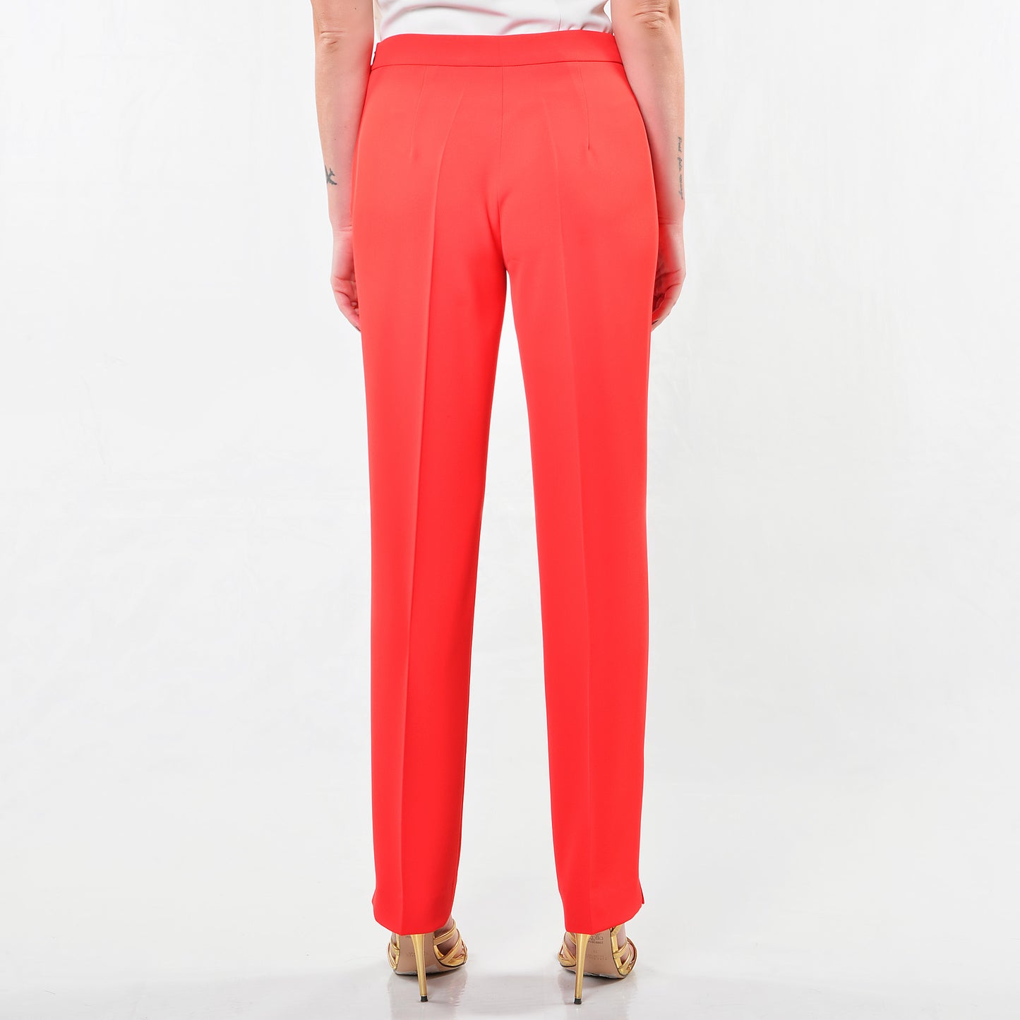 Pantaloni Zip Laterale Corallo