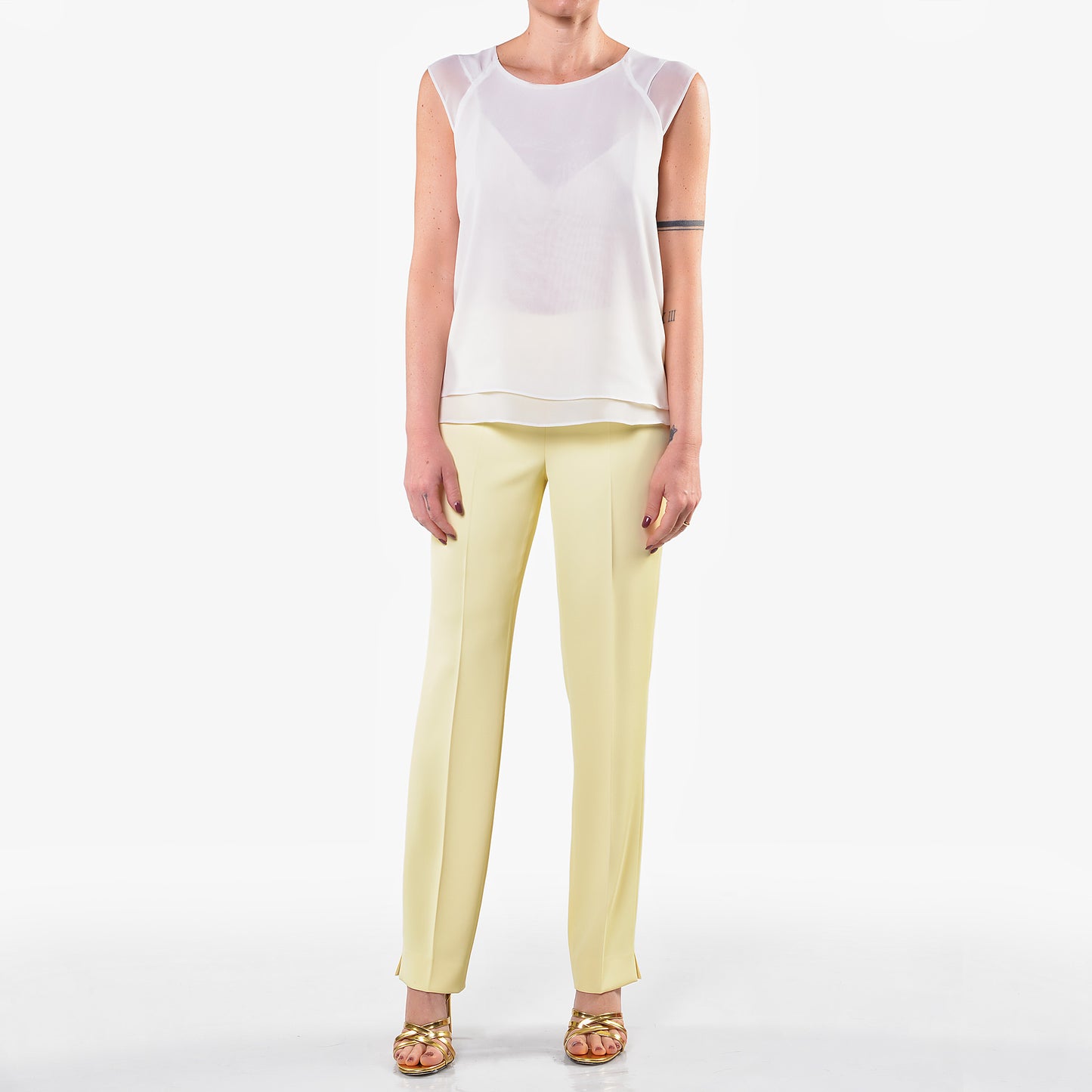 Pantaloni Zip Laterale Mimosa