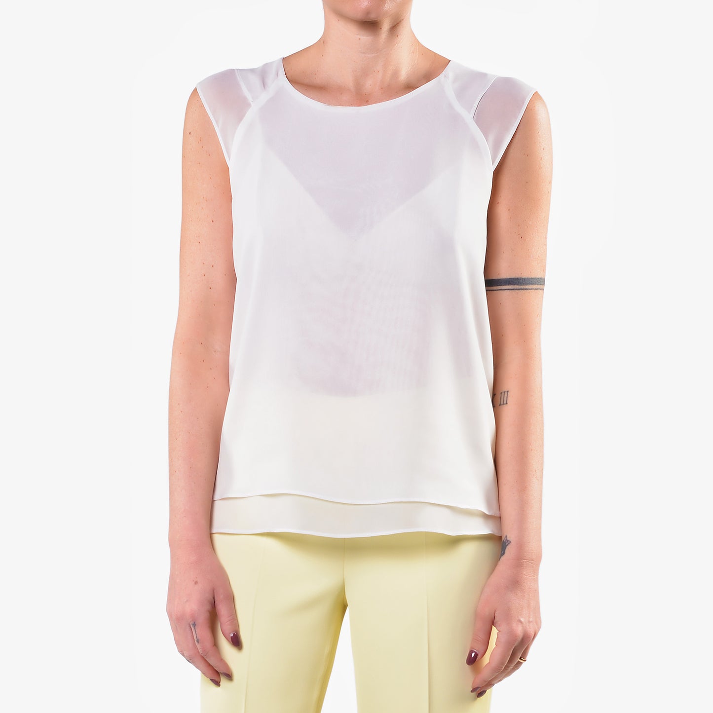 Top Panna in Georgette Leggera