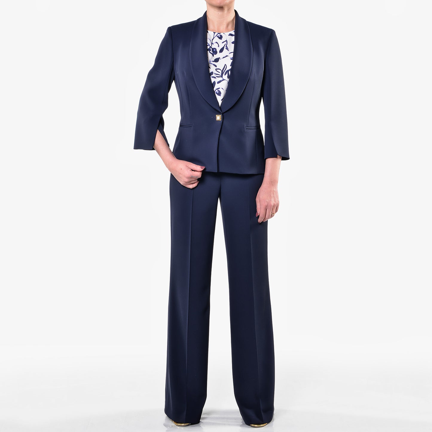 Pantaloni Gamba Larga Blu