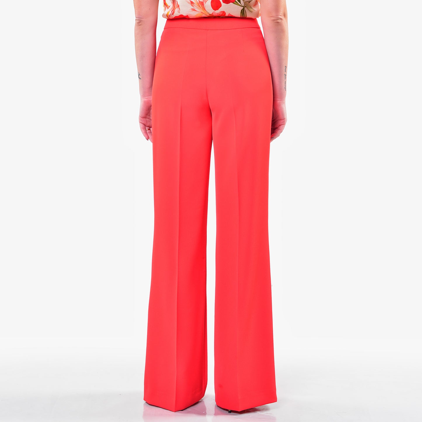 Pantaloni Gamba Larga Corallo