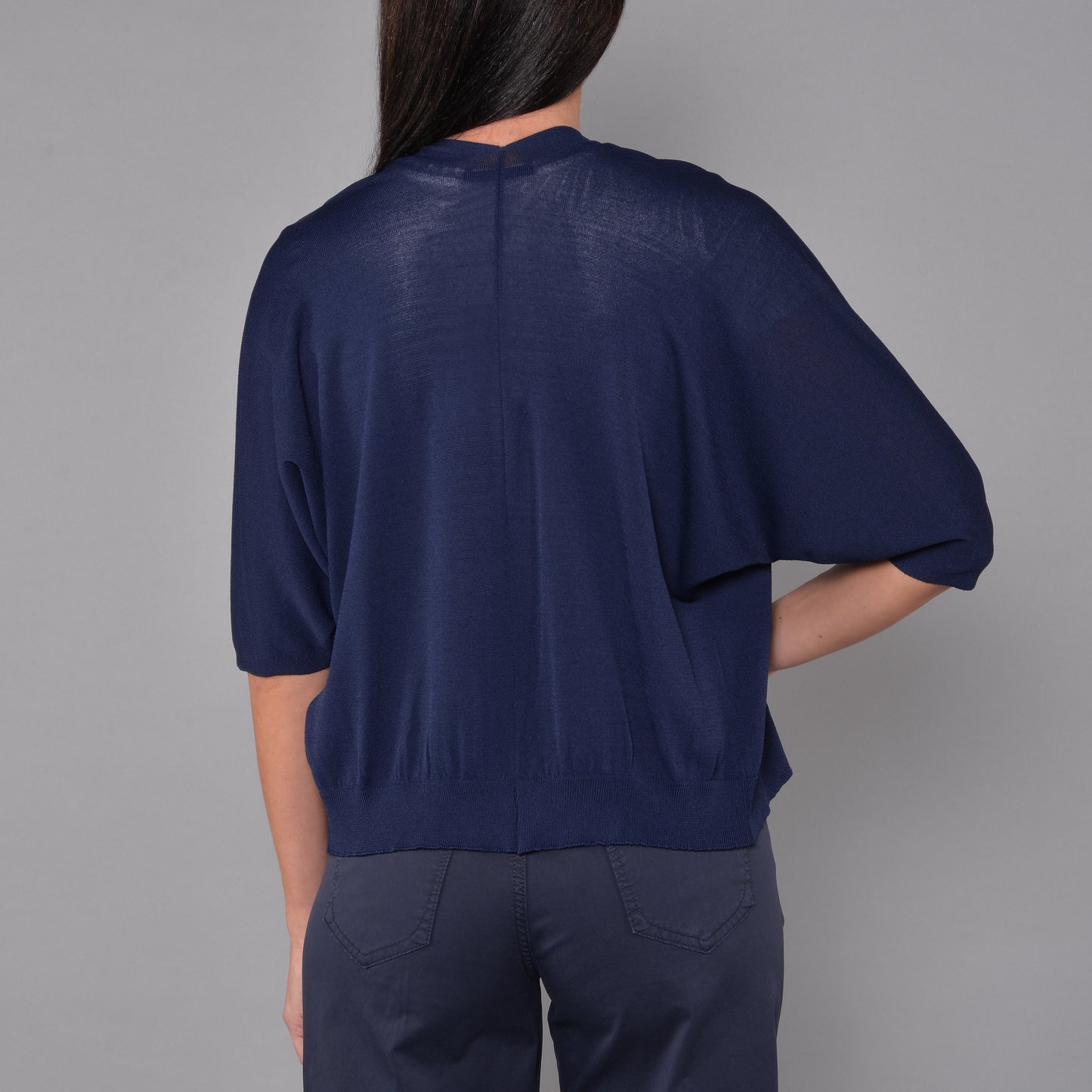 Cardigan aus elastischer Viskose, Blau