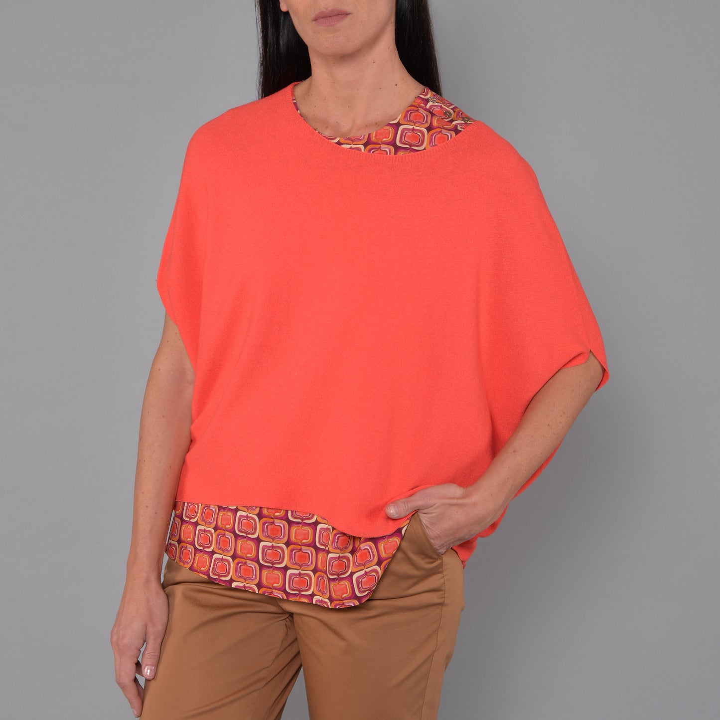 Oversize-Trikot Koralle