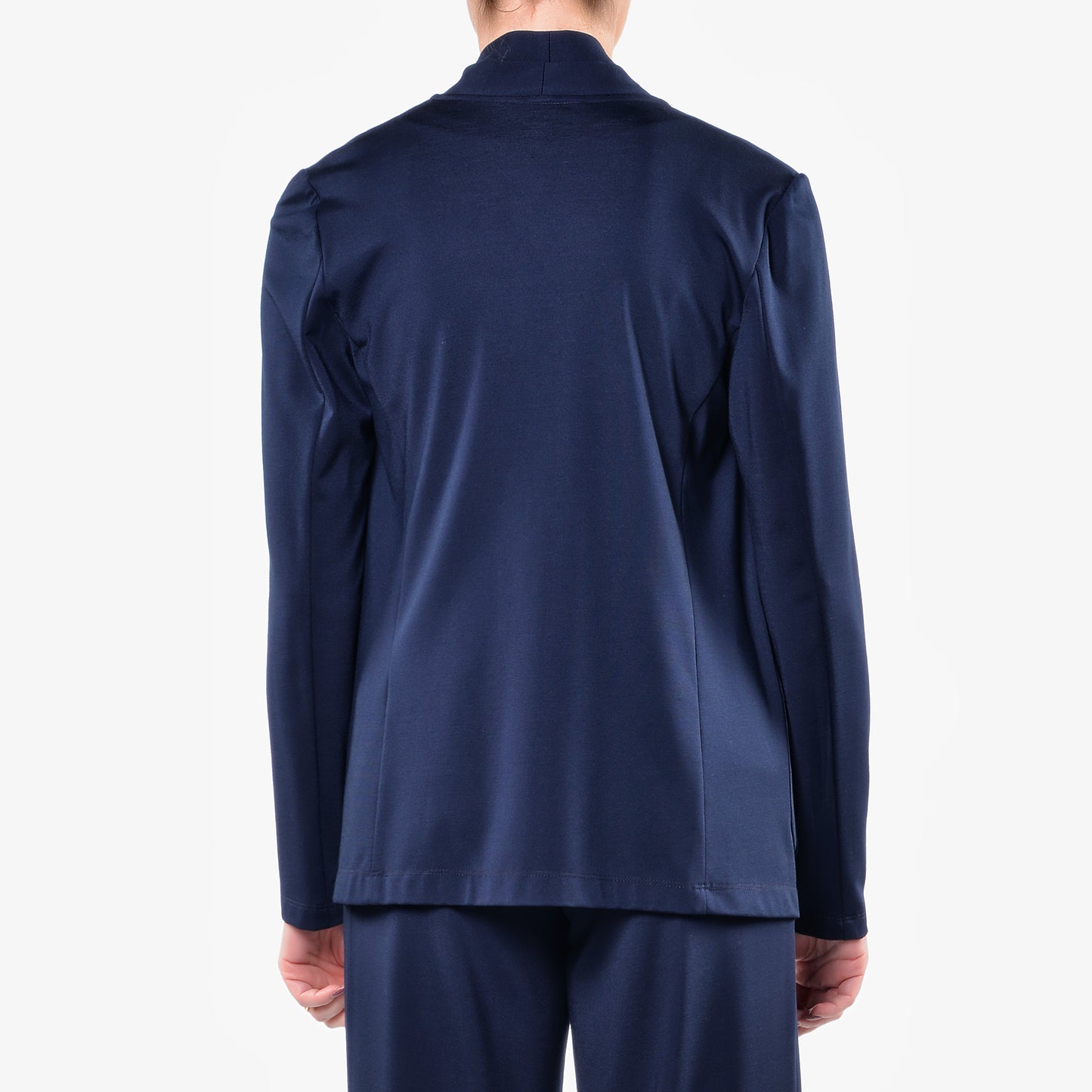 Giacca Cardigan in Jersey Blu