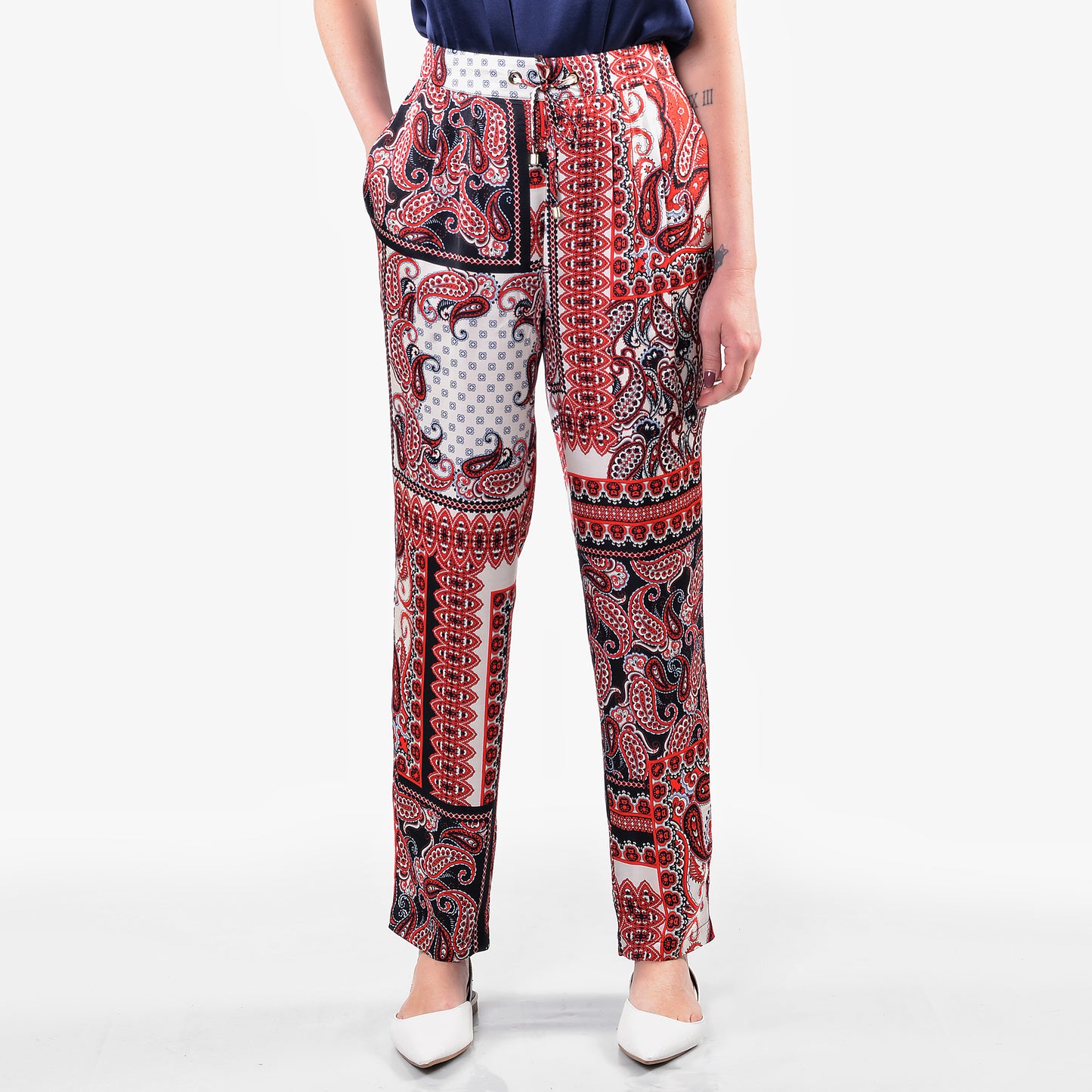 Pantalaccio in Fantasia Patchwork Rosso