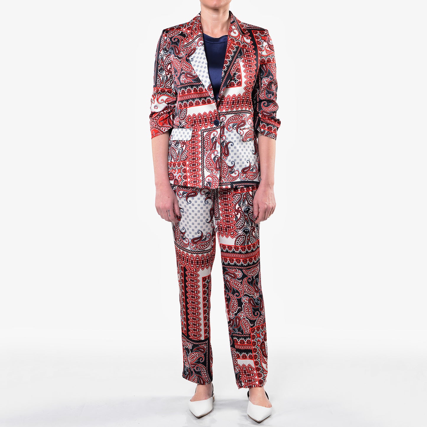 Pantalaccio in Fantasia Patchwork Rosso