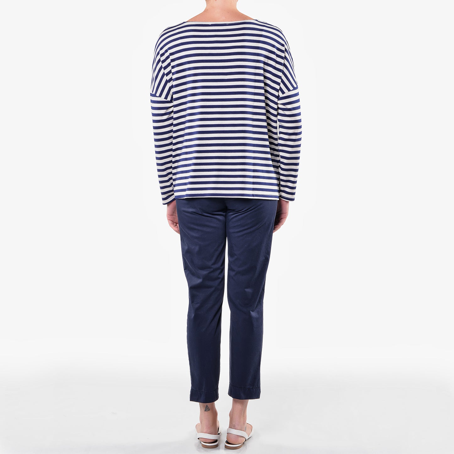 T-shirt a Righe Blu