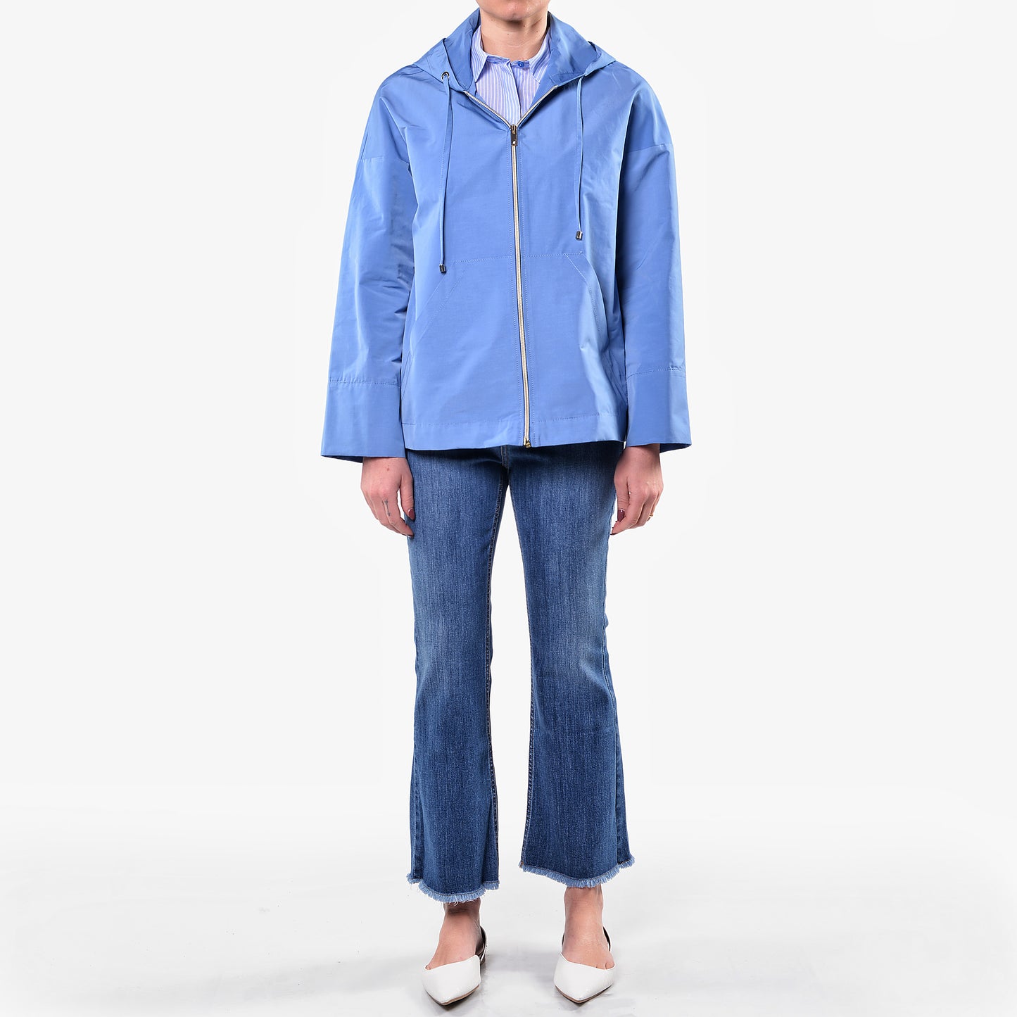 Trench con Cappuccio Carta da Zucchero