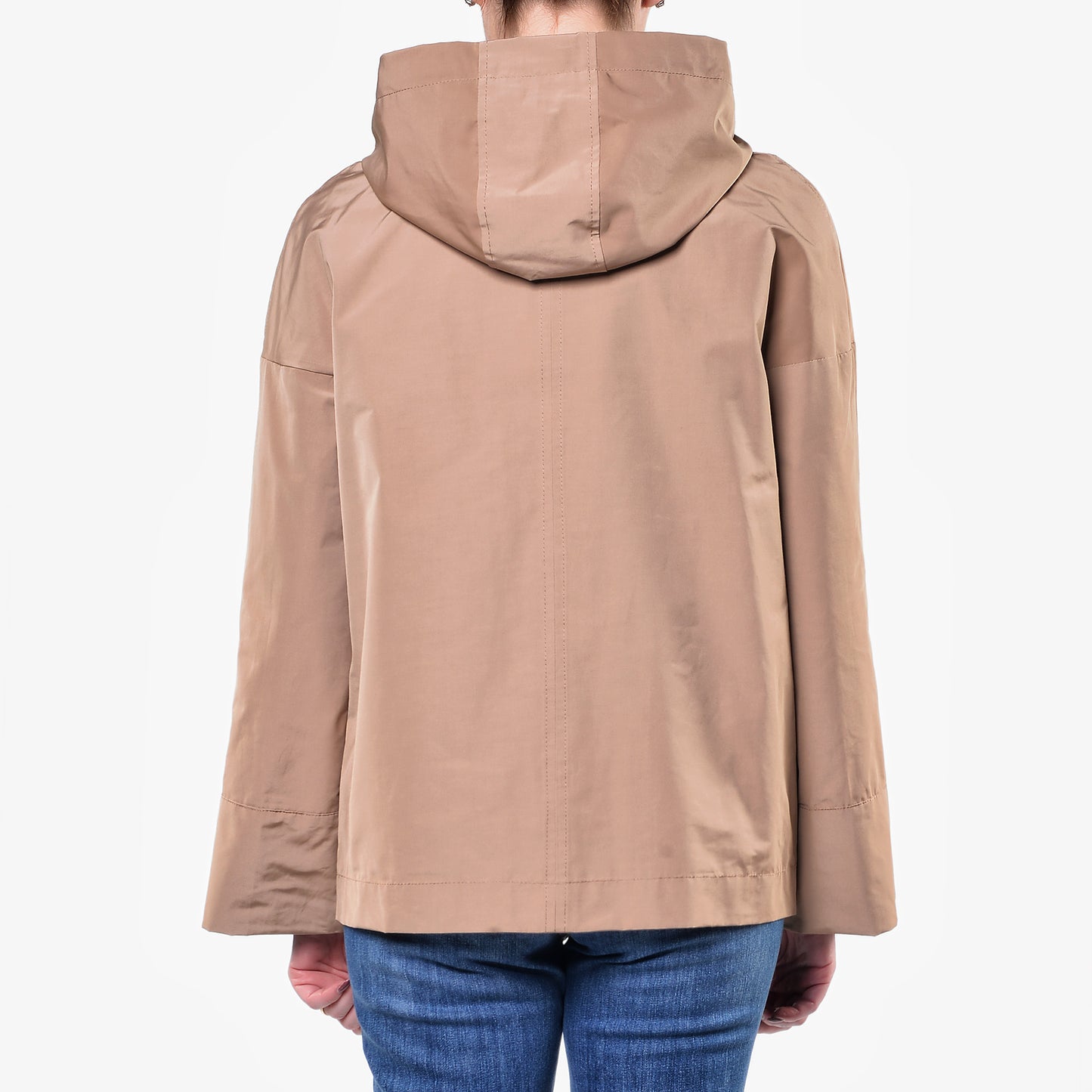 Trench con Cappuccio Khaki