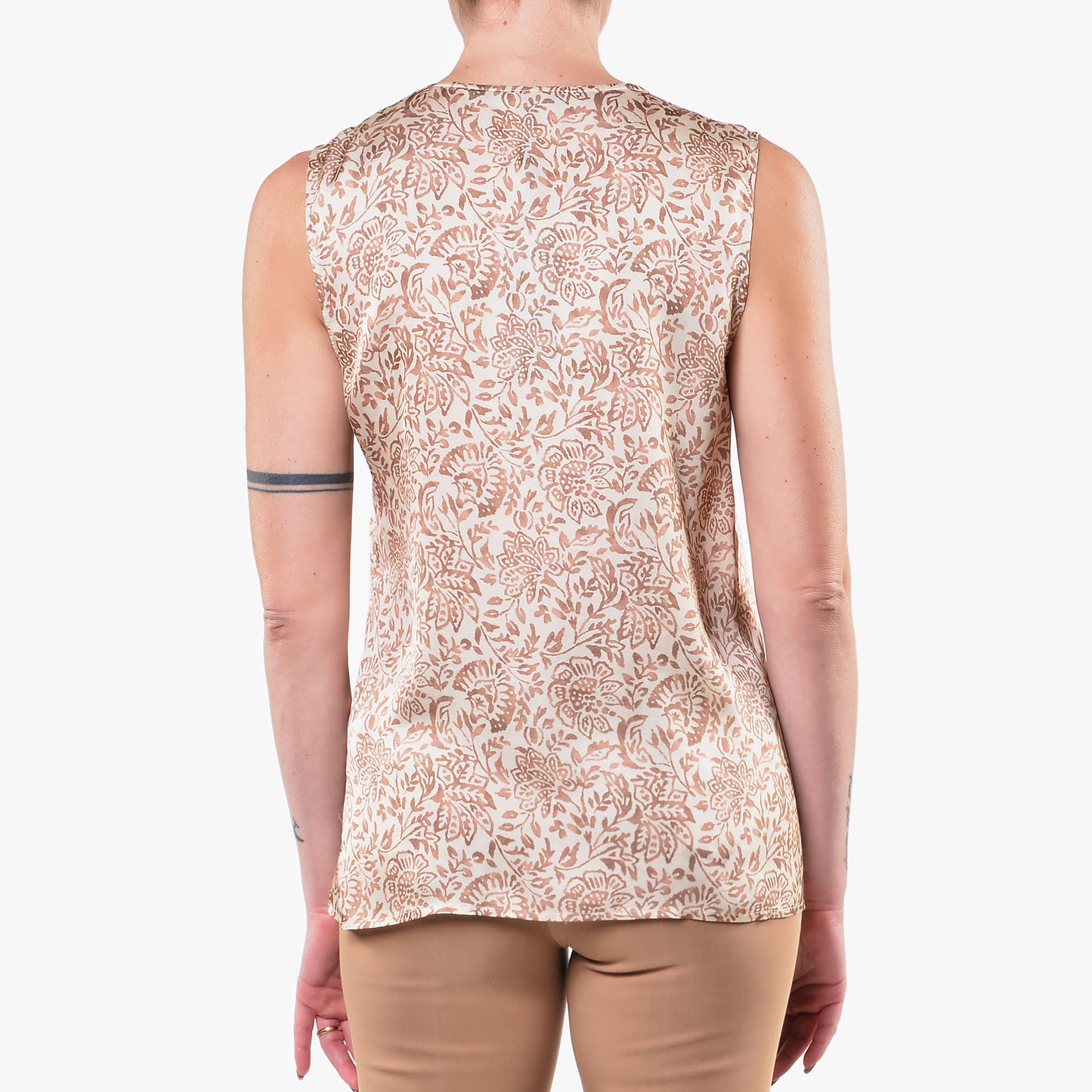 Top Fantasia Cachemire Khaki