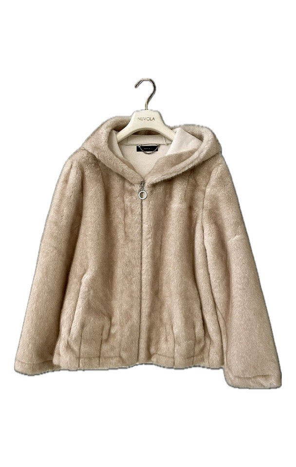 Ecopelliccia con Cappuccio Casha'