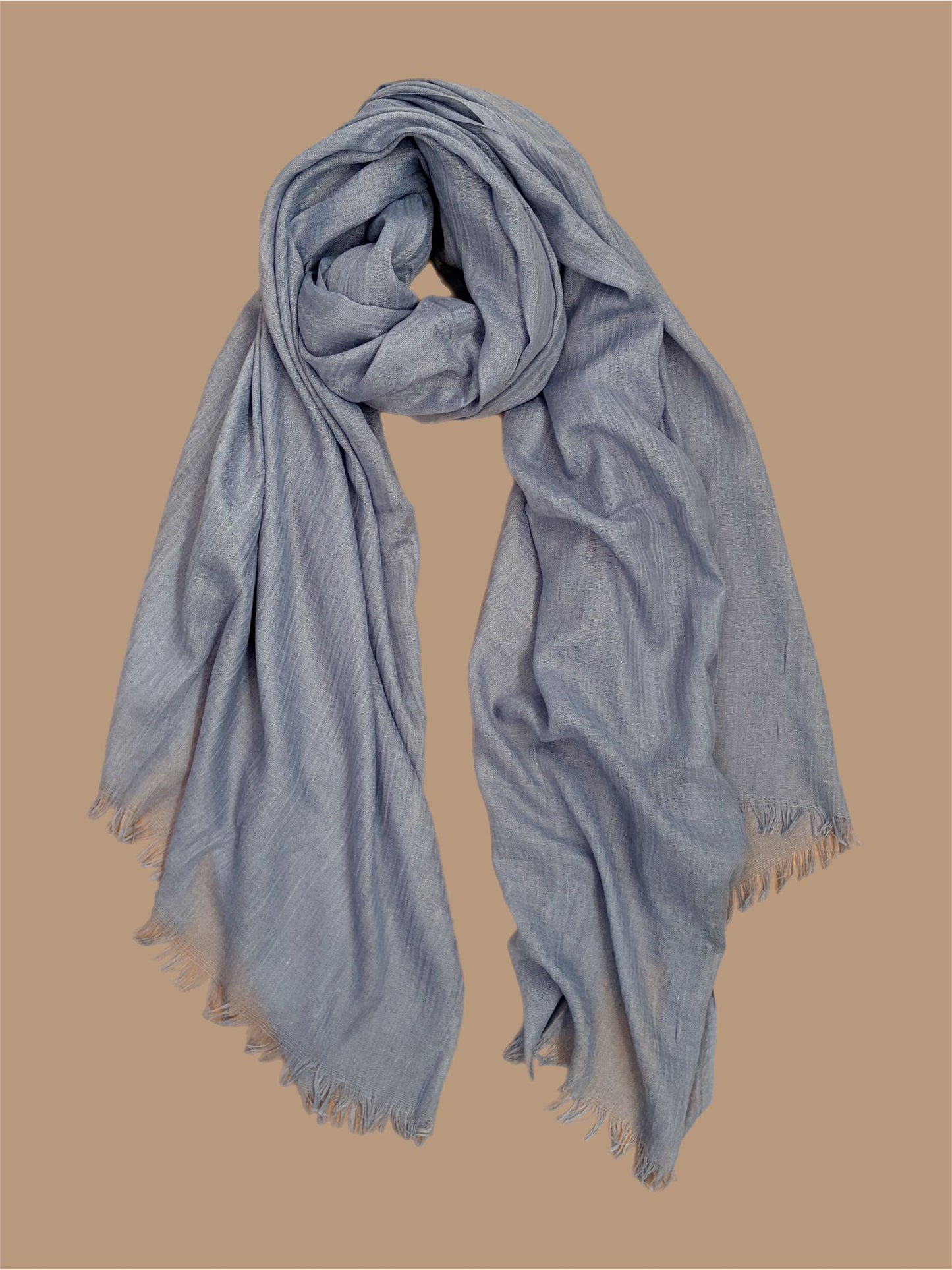 Schal aus Baumwoll-Modal, denimblau