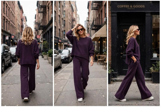 Coziness In Aubergine Look