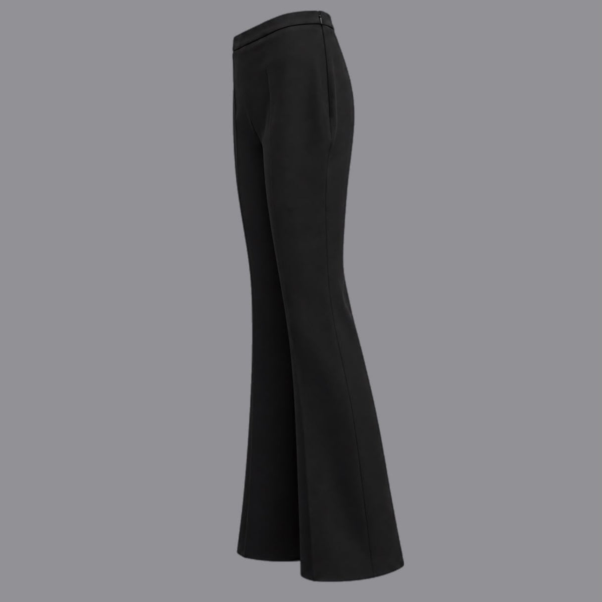 Pantaloni a Zampa in Fluido Nero