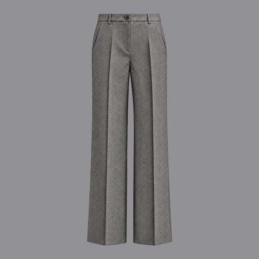 Pantaloni Gamba Larga Grigio