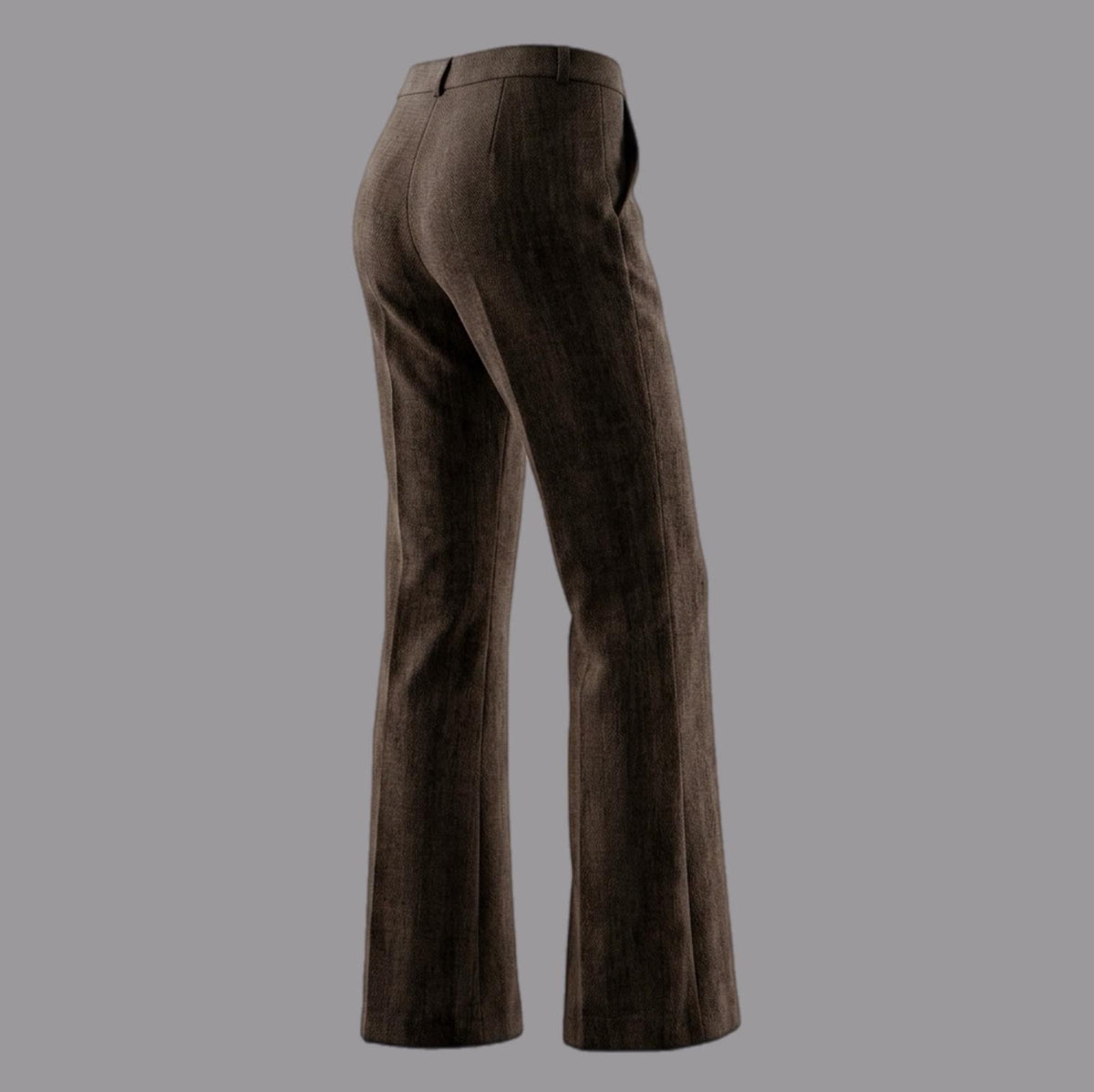 Pantaloni Gamba Larga in Velluto Resca Muschio