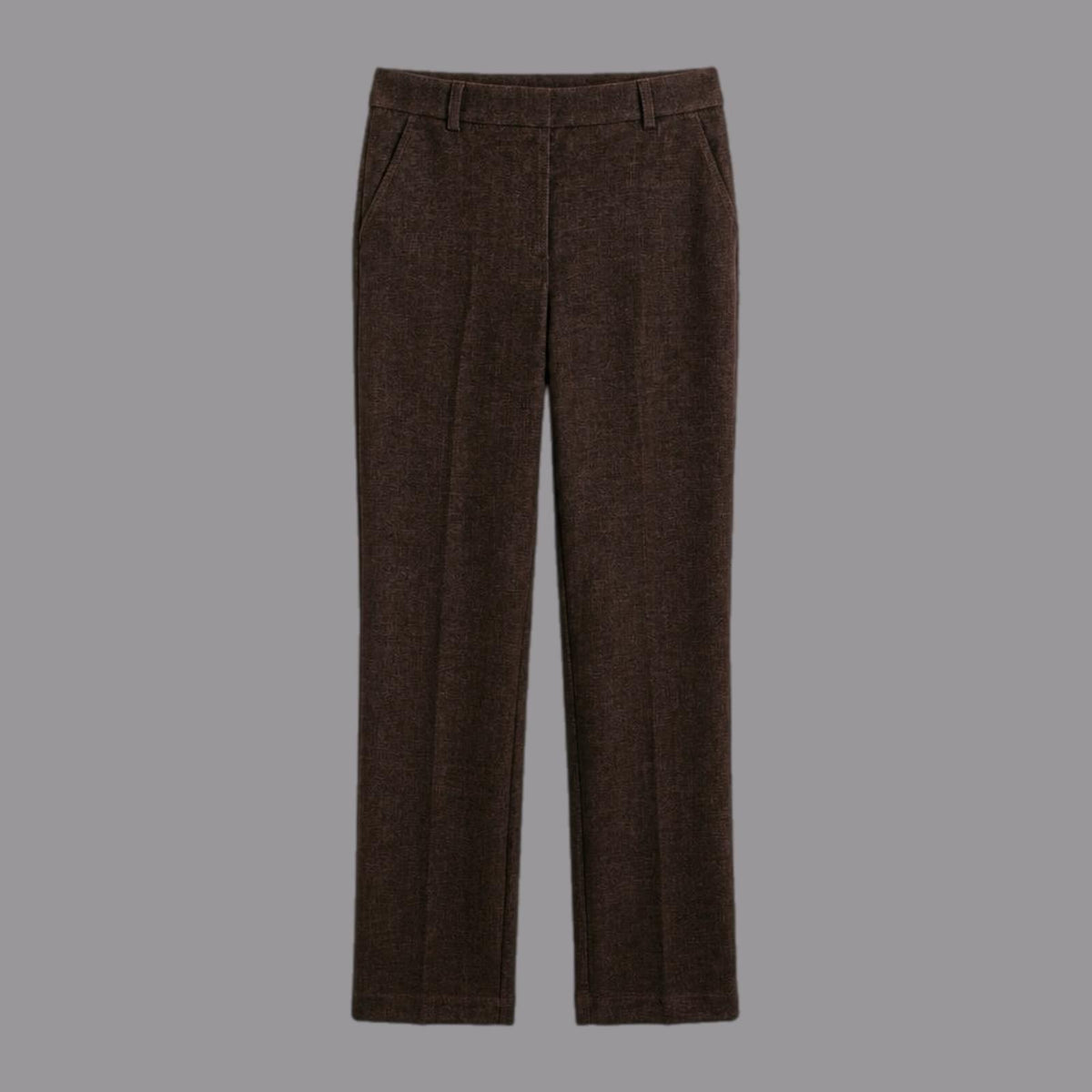 Pantaloni Gamba Dritta in Velluto Moro