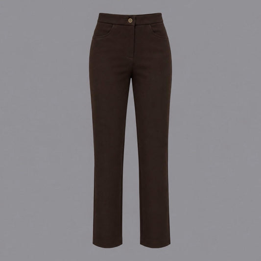 Pantaloni in Punto Milano Tasca Jeans Moro