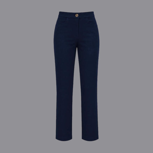 Pantaloni in Punto Milano Tasca Jeans Blu