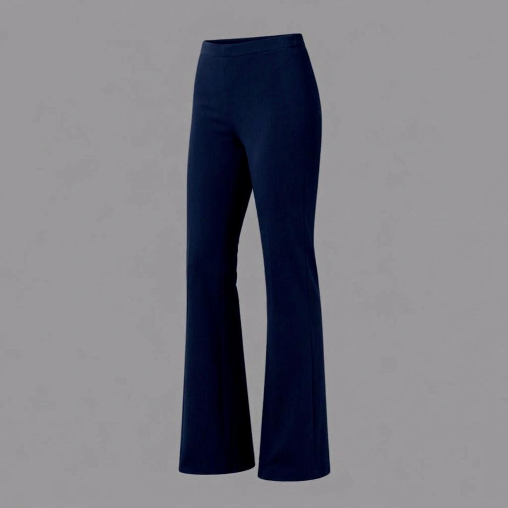 Pantaloni a Zampa in Punto Milano Blu